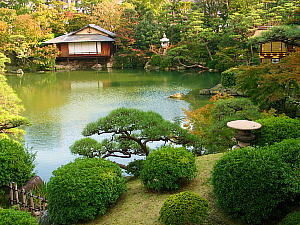相楽園の庭園の写真　神戸相楽園
